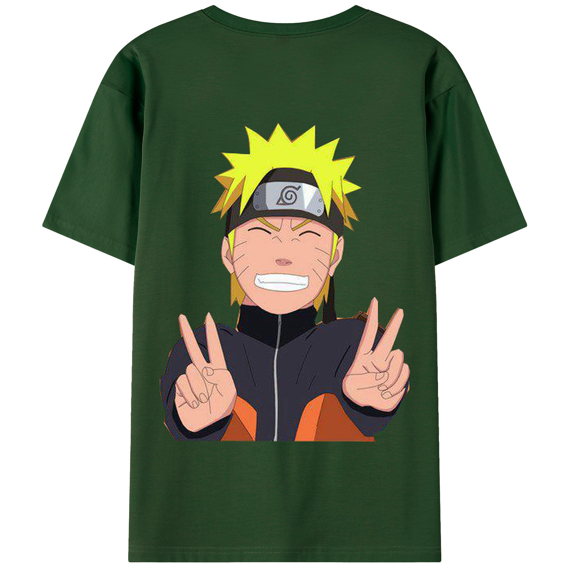 （画像用） NARUTO -ナルト- うずまき ナルト Uzumaki Naruto 綿100％半袖Tシャツ（背面プリント）